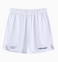 Men's grey compression fitness shorts with four-point design for summer training