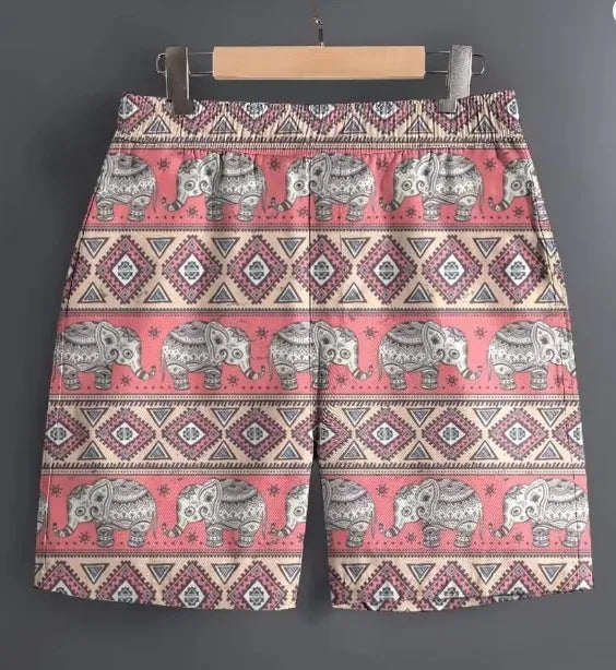 Men's lightweight polyester casual sports shorts available in multiple patterns and colours, sizes S to 5XL