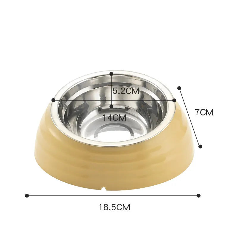 Plastic single cat bowl in beige, brown, and light green colour options