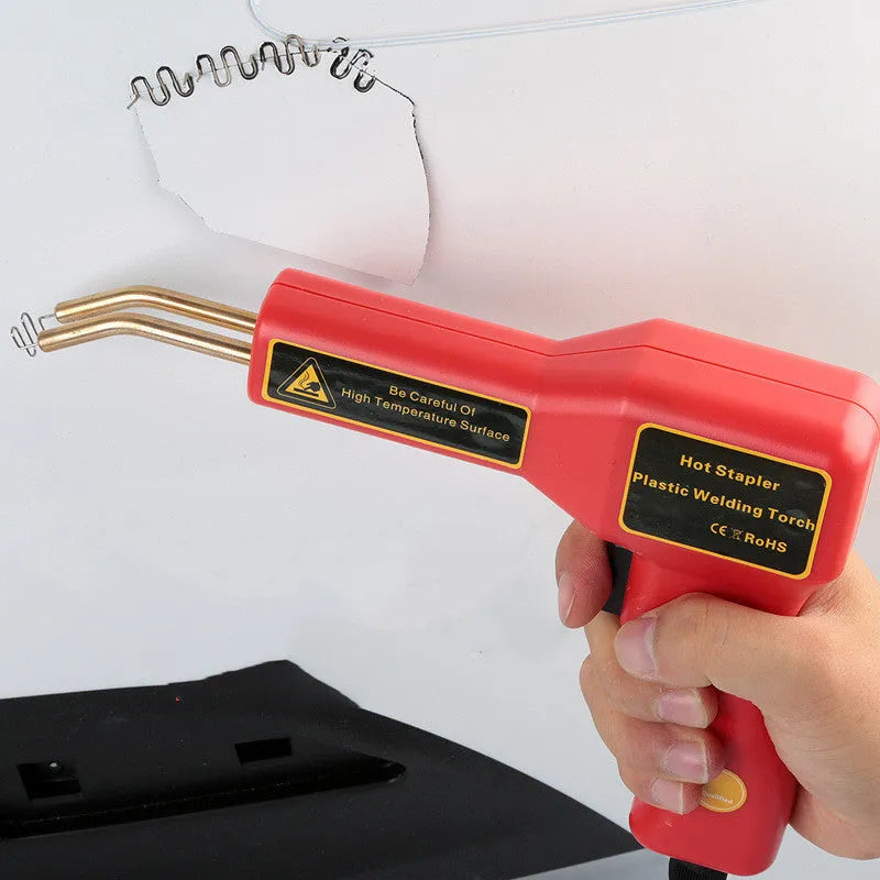 Professional plastic welding gun for car bumper repairs with LED light and 1.7m power cord