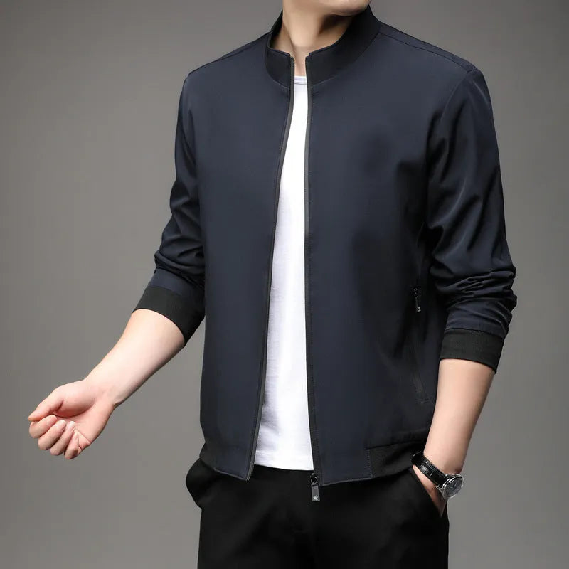 Korean style autumn jacket with loose lapel design in multiple colour options