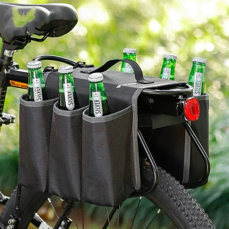 Black and blue orange bicycle double-sided beverage anti-scratch shelf bag with 2L capacity