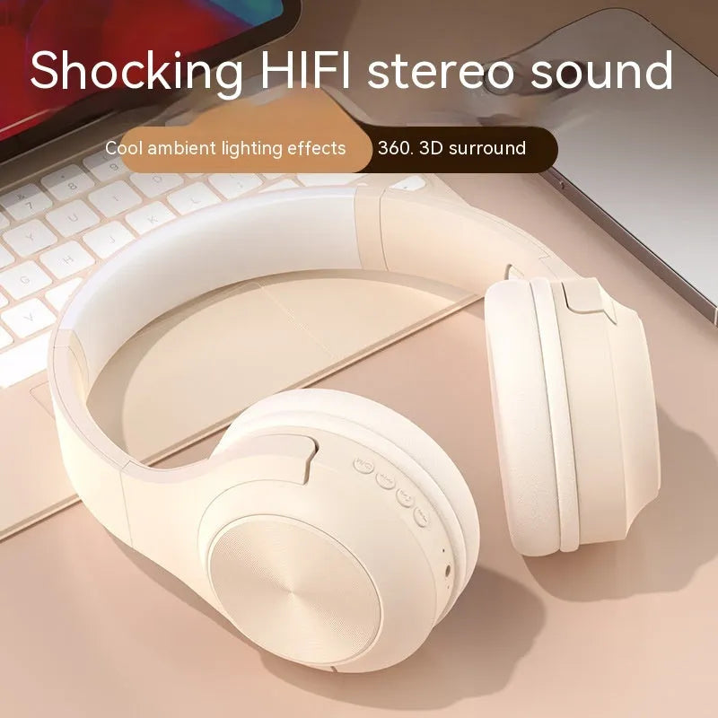 Personalised over-ear wireless Bluetooth headset in Youth Green colour on a white background.