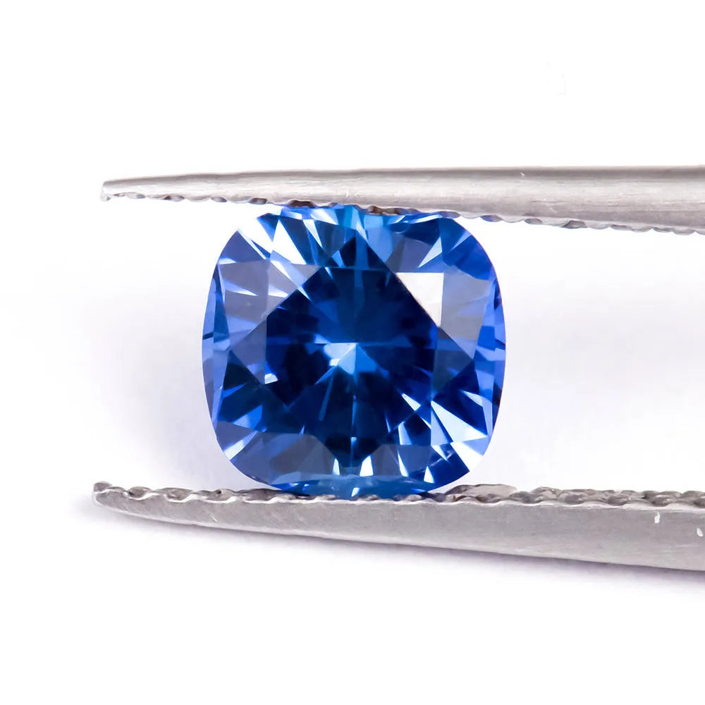 Heart-shaped tiara cut synthetic royal blue gemstone for jewellery making