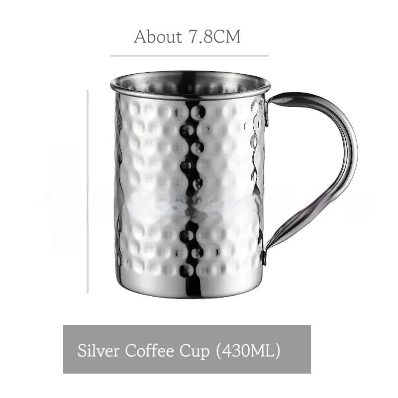 Stainless steel Moscow mule cup with copper plating in multiple colour options and capacity sizes