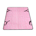 Dog car seat protector mat on rear bench seats in grey dog footprints pattern