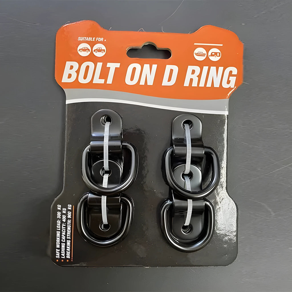 Galvanised carbon steel floor hook with pull ring for truck bed cargo securing