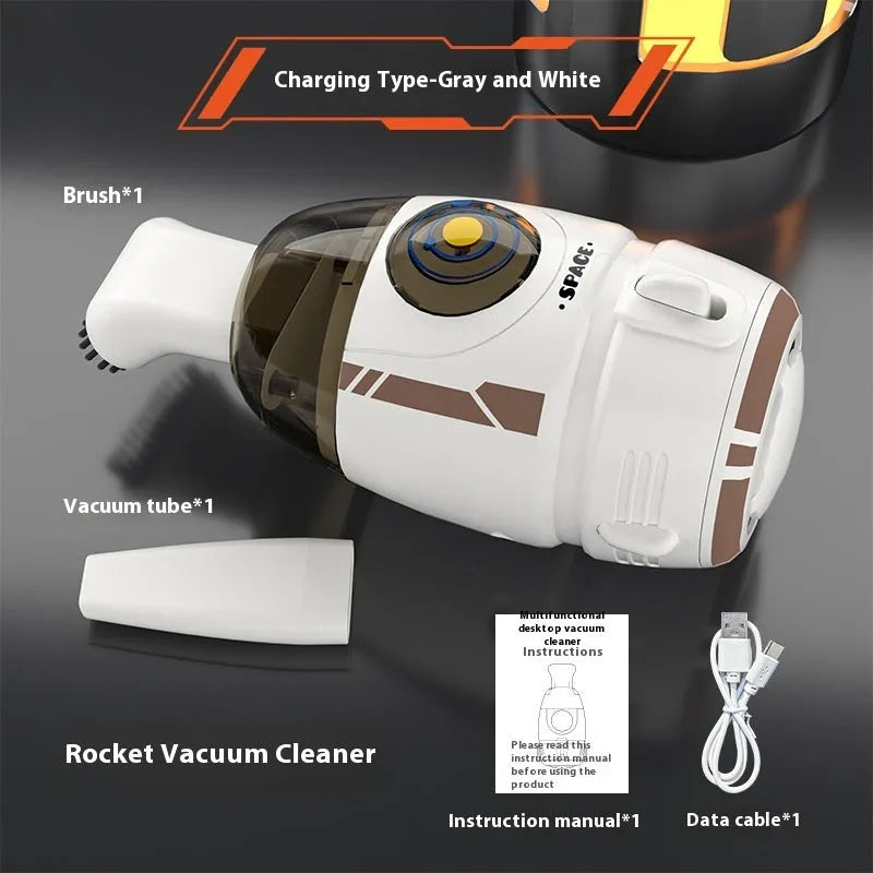 USB rechargeable handheld desktop vacuum cleaner in various colours for keyboard and computer dust removal