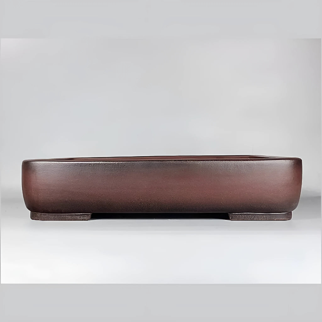 Handmade rectangular antique purple clay flower pot measuring 60x44cm