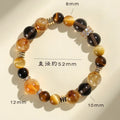 Natural yellow 10mm tower crystal string beads bracelet with manual processing and artificial crystal material