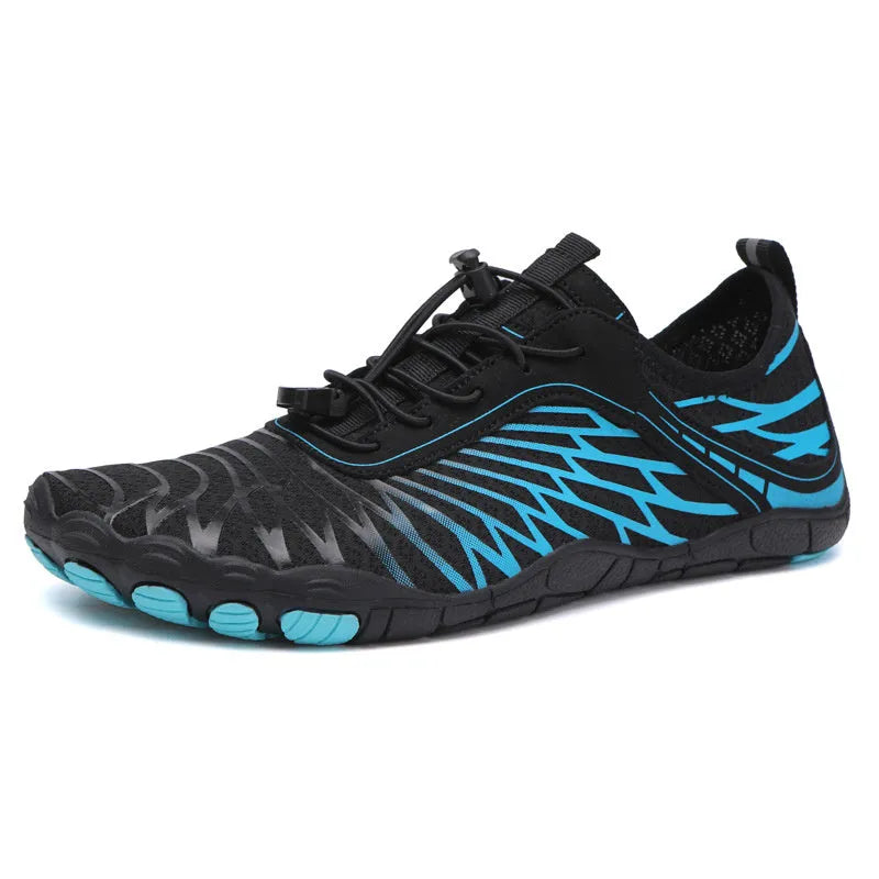 White lace-up casual sports shoes with a breathable inner and textured non-slip rubber outsole.