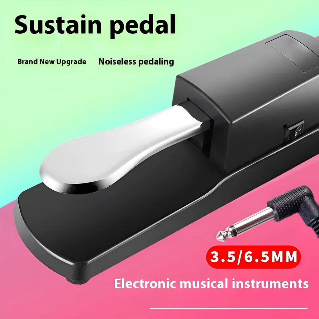 ABS plastic sustain pedal for electronic keyboard and MIDI keyboard with foot pedal design