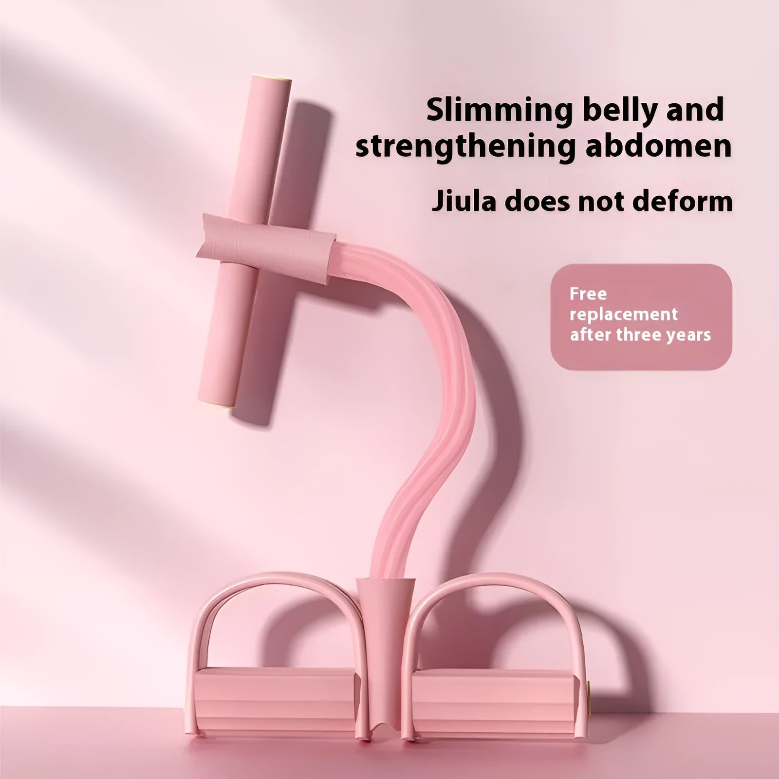 Adjustable waist slimming pedal exercise device with puller rope in purple colour option