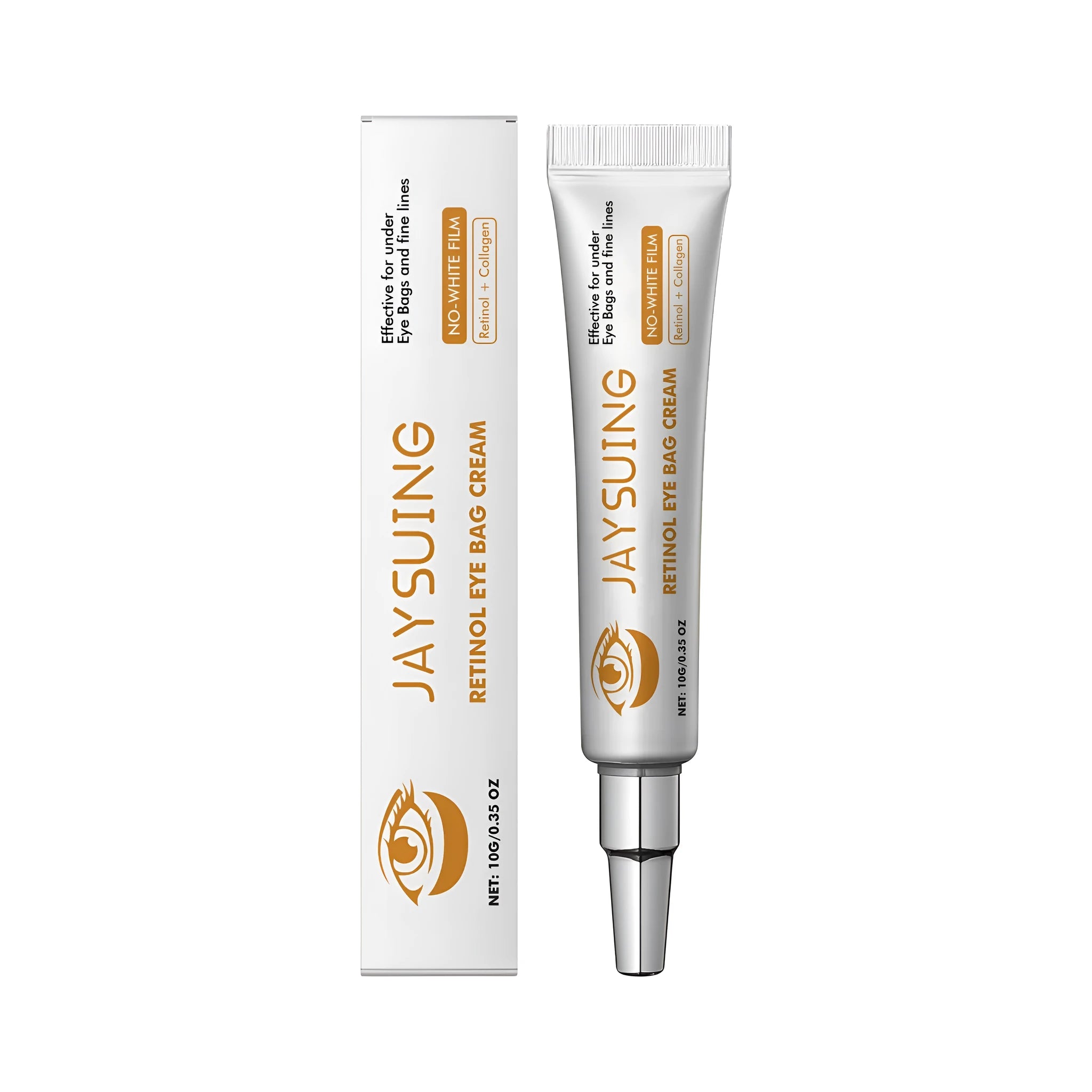 10g container of retinol anti-ageing eye cream with hyaluronic acid and collagen.