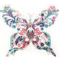 20-inch butterfly quilling craft kit with paper illustration, tools, and blue or pink colour options