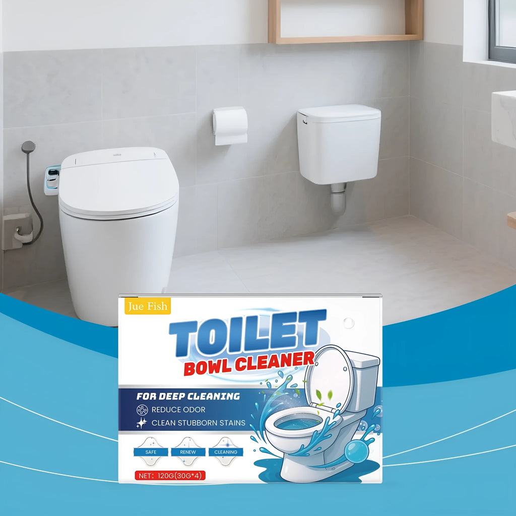 Toilet bowl cleaner powder in four individual 30g packets, total 120g