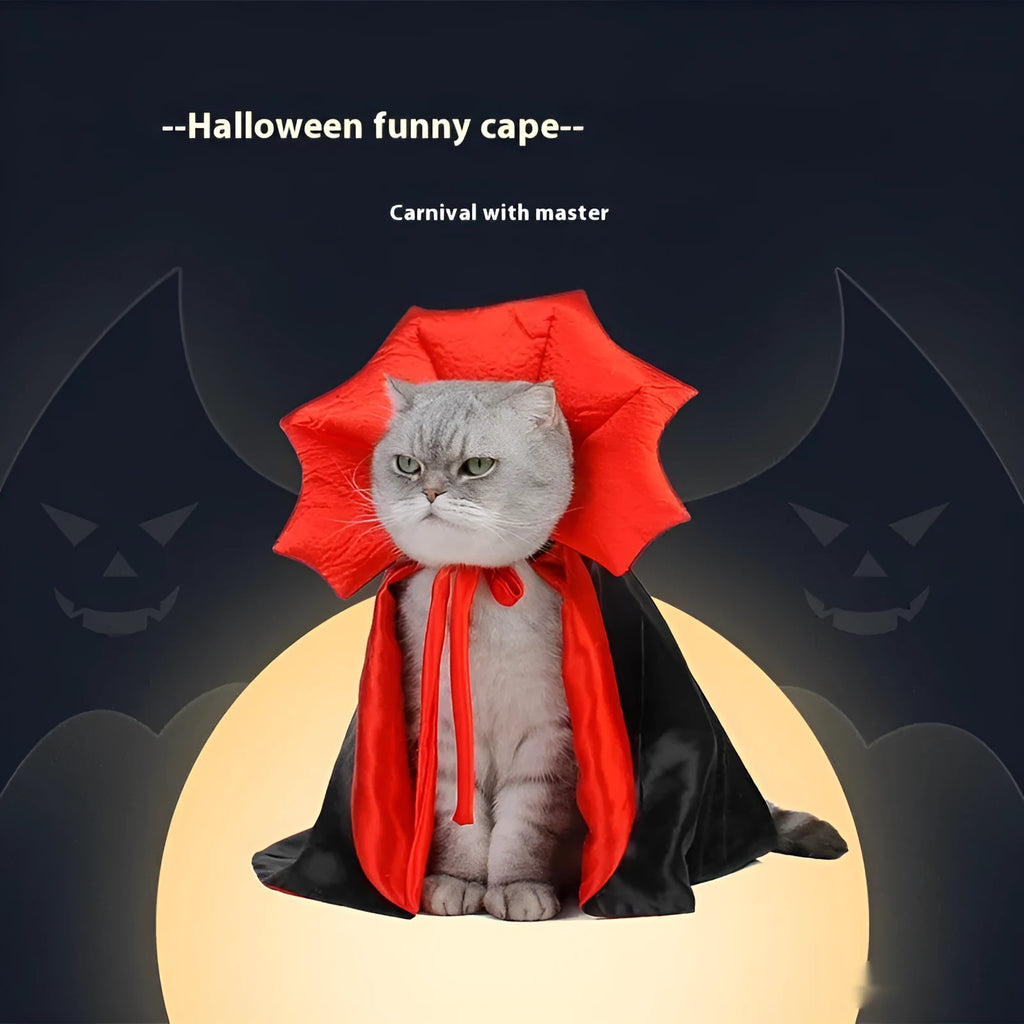 Black and red Halloween costume for cats and dogs with European and American style design