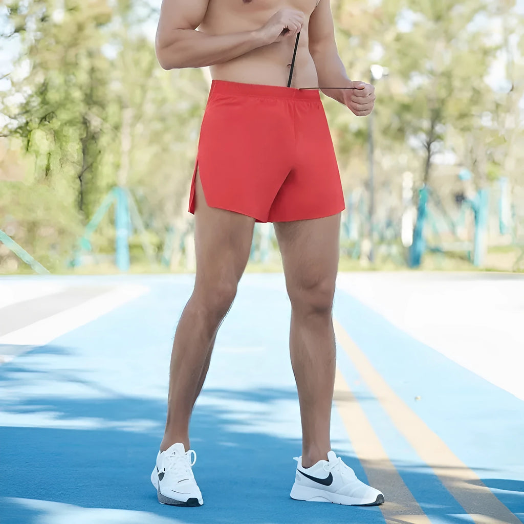 Men's loose fit off-road running shorts with high waist and quick-dry fabric in multiple colour options