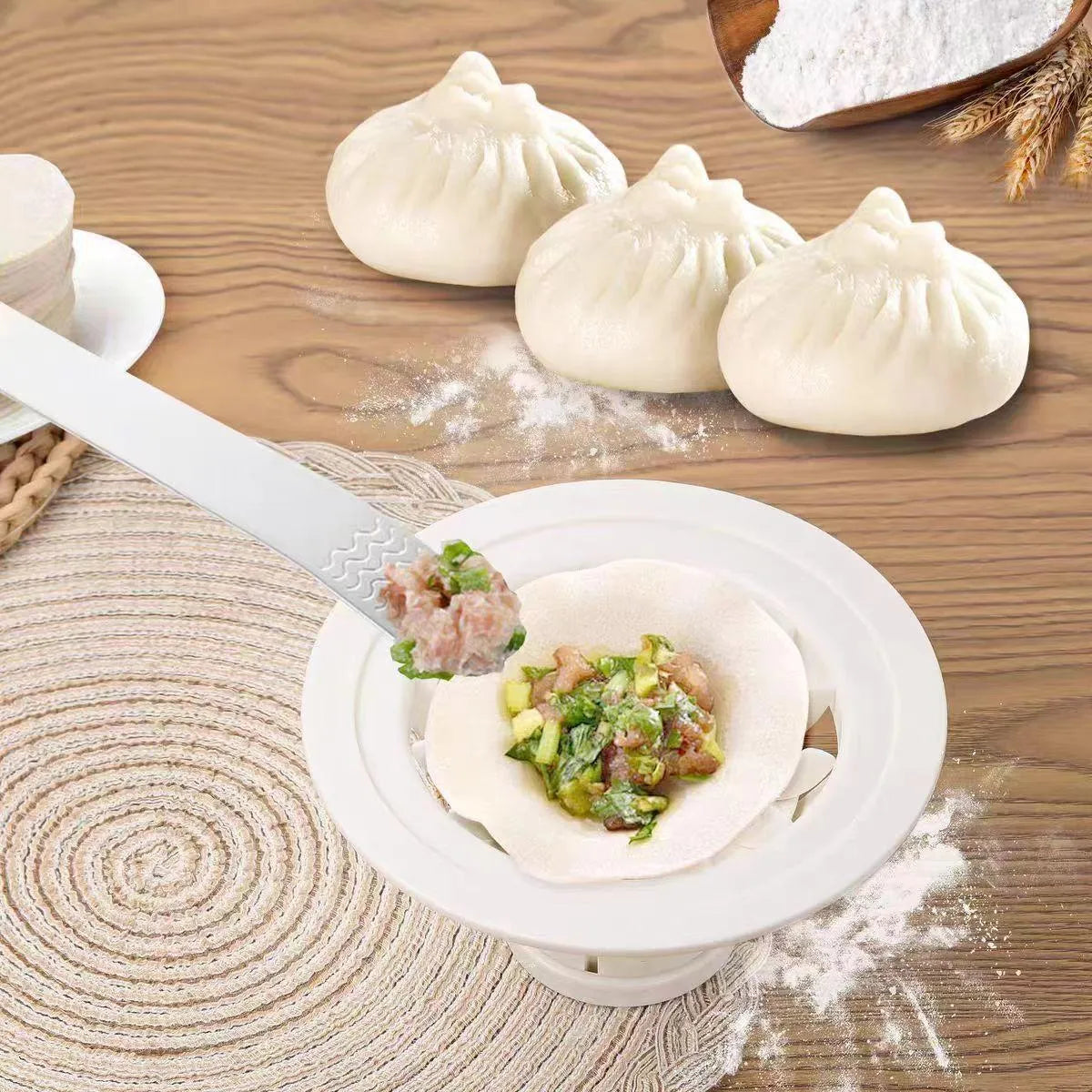 Black baozi mould kitchen tool for shaping steamed buns and dumplings