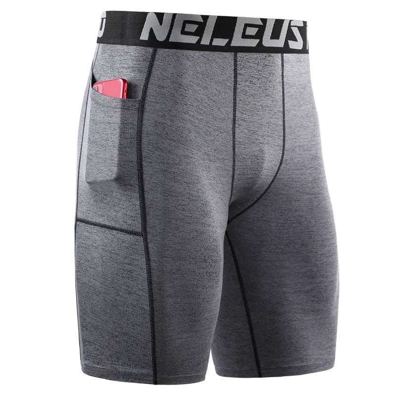 Mens black milk silk polyester tight shorts for running and summer fitness