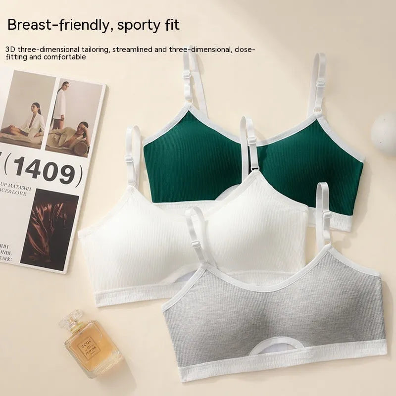 Sports underwear vest with underwired tube top in contrasting colours showing front and back views