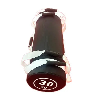 Flat white leather PVC fitness training sandbag with weight options from 5KG to 30KG