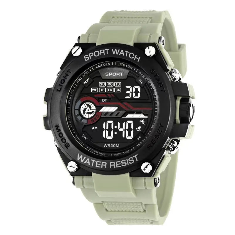 Fashion electronic watch for teenagers shown in one of ten available colours.