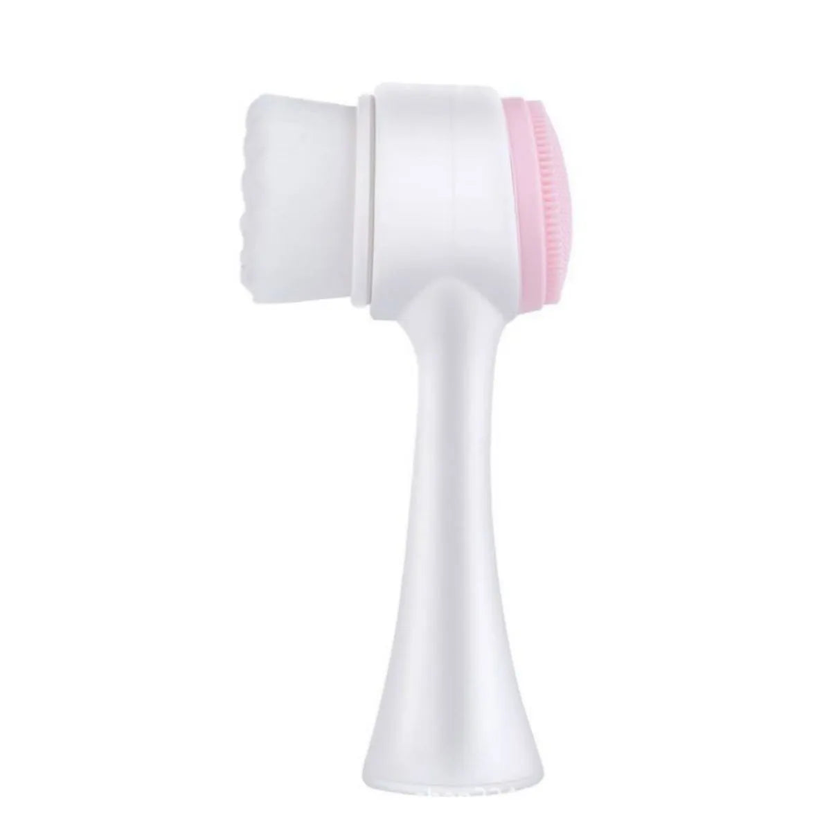 Blue nylon bristle pet paw brush with a plastic handle for grooming dogs and cats