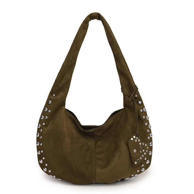 Women's soft plush strapless tote handbag in European and American retro style
