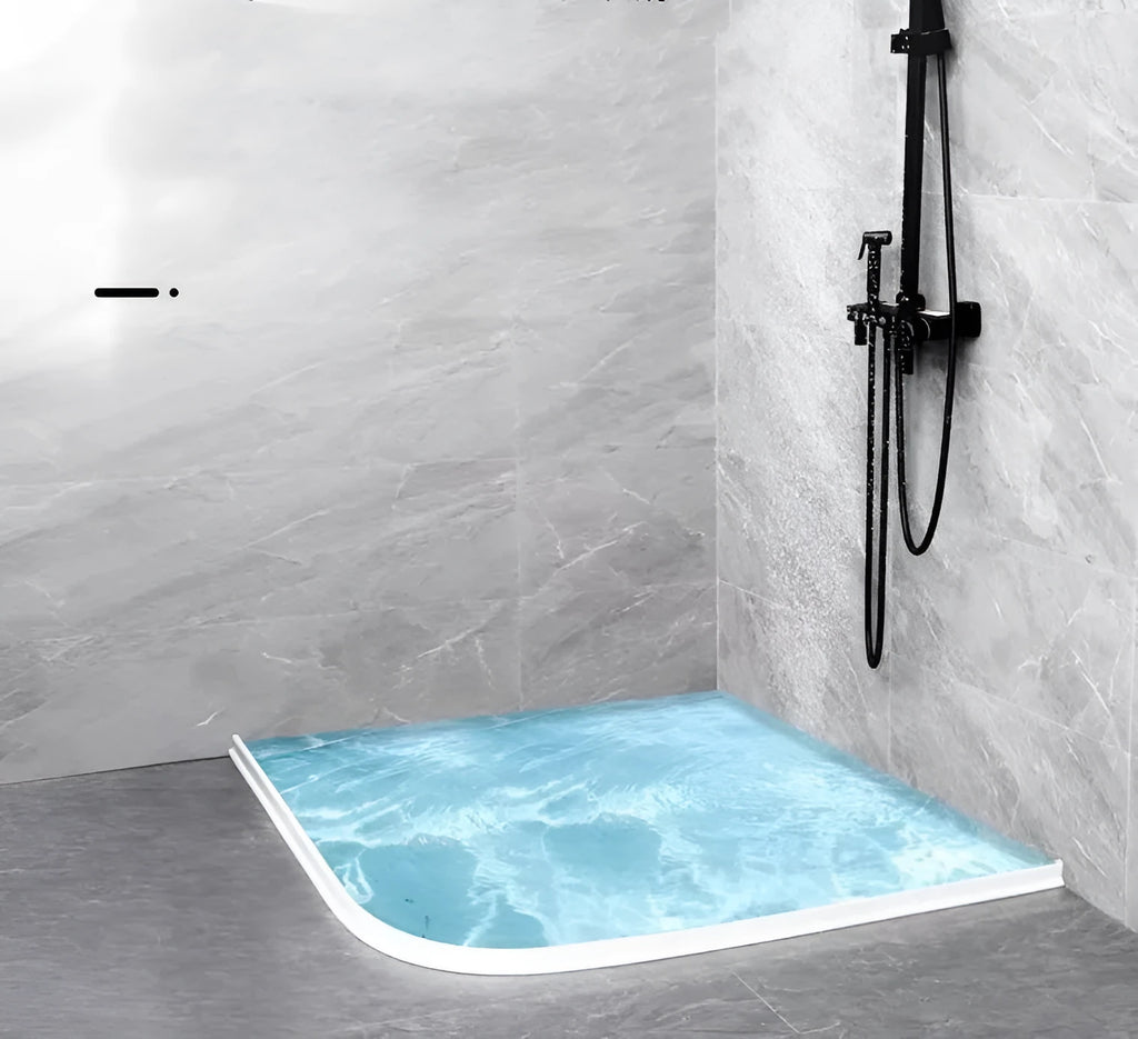 Flexible silicone bathroom water blocking strip for shower room floor dry wet separation