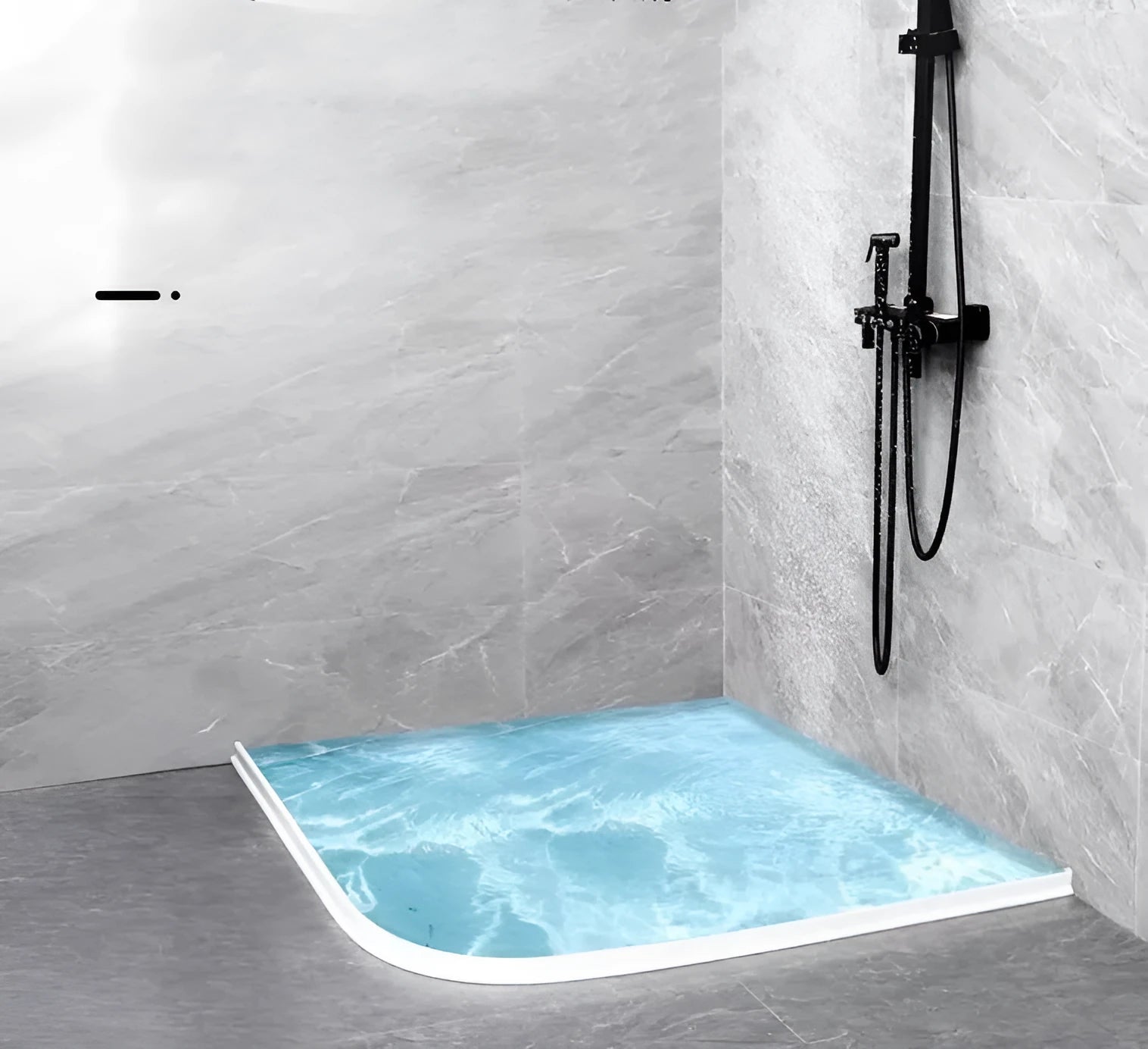 Flexible silicone bathroom water blocking strip for shower room floor dry wet separation