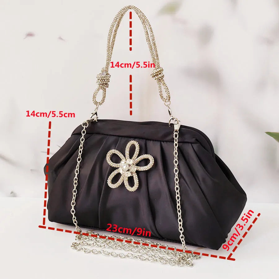 Women's large-capacity shoulder messenger bag in soft polyester with fresh sweet styling and interior document pocket