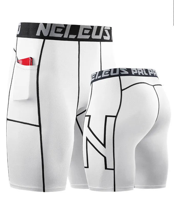 Mens black milk silk polyester tight shorts for running and summer fitness