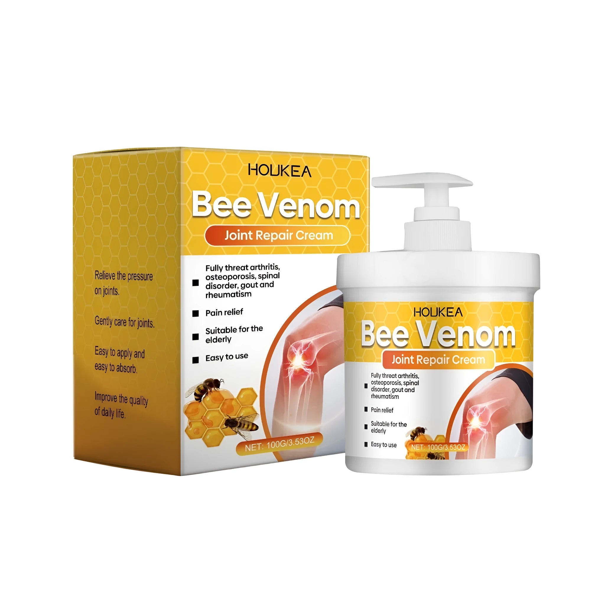 100g jar of joint repair cream with bee venom and chamomile extracts for arthritis relief