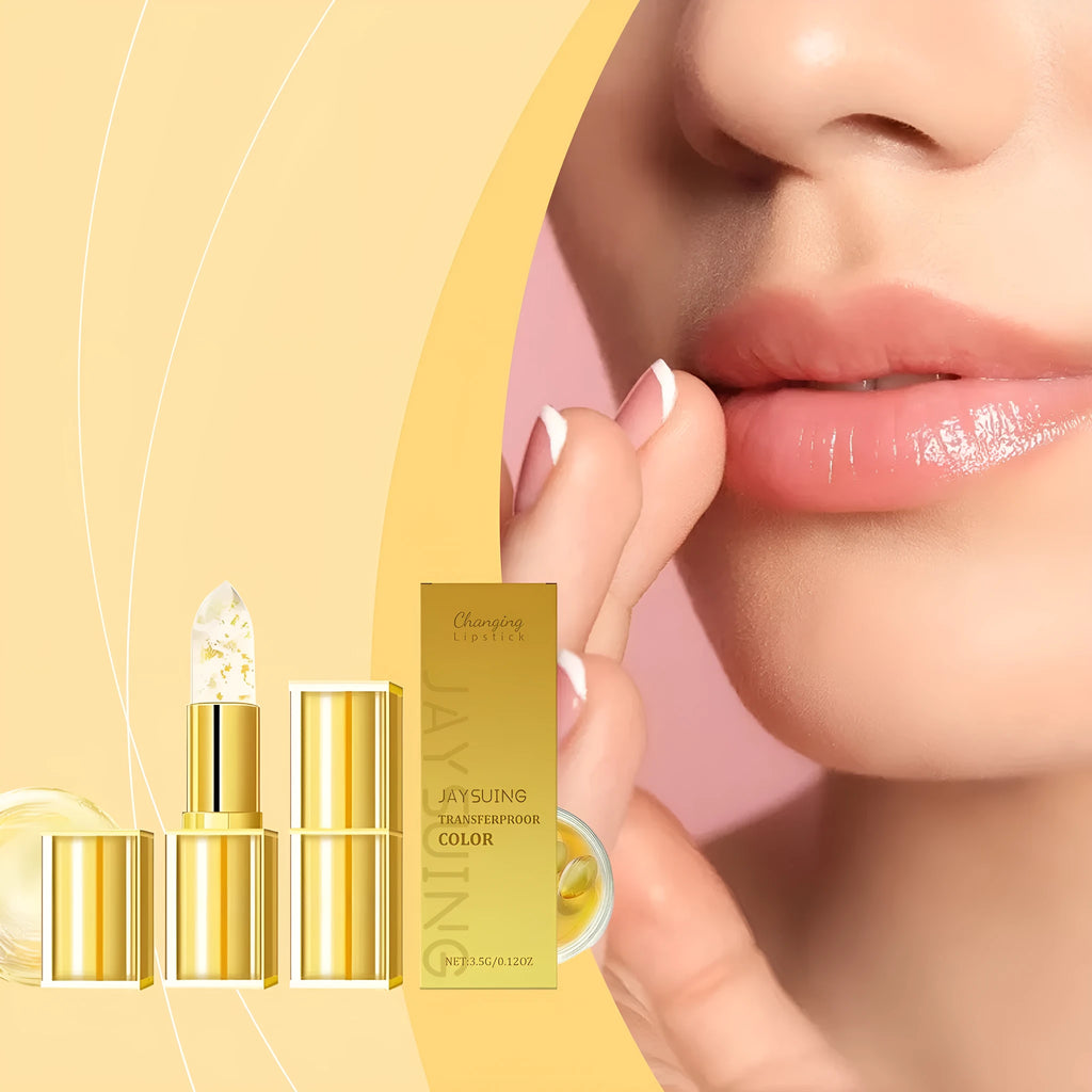 Gold Foil Nourishing Lipstick stick with 3.5g content and hyaluronic acid.
