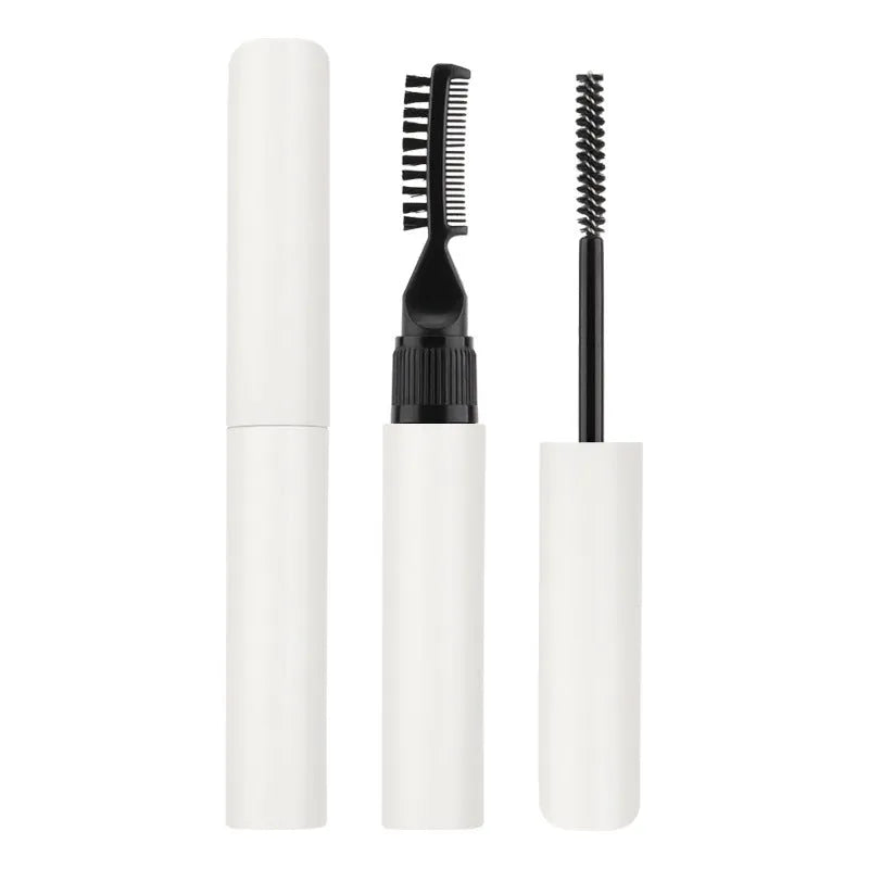 Eyebrow styling brush with pink or white handle for natural wild eyebrow shaping