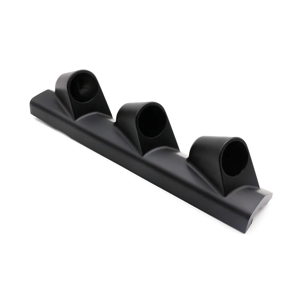 Black three-hole 52mm car instrument stand for right-drive gauge mounting