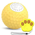 Remote control cat toy ball in blue, green or yellow colours with wireless controller