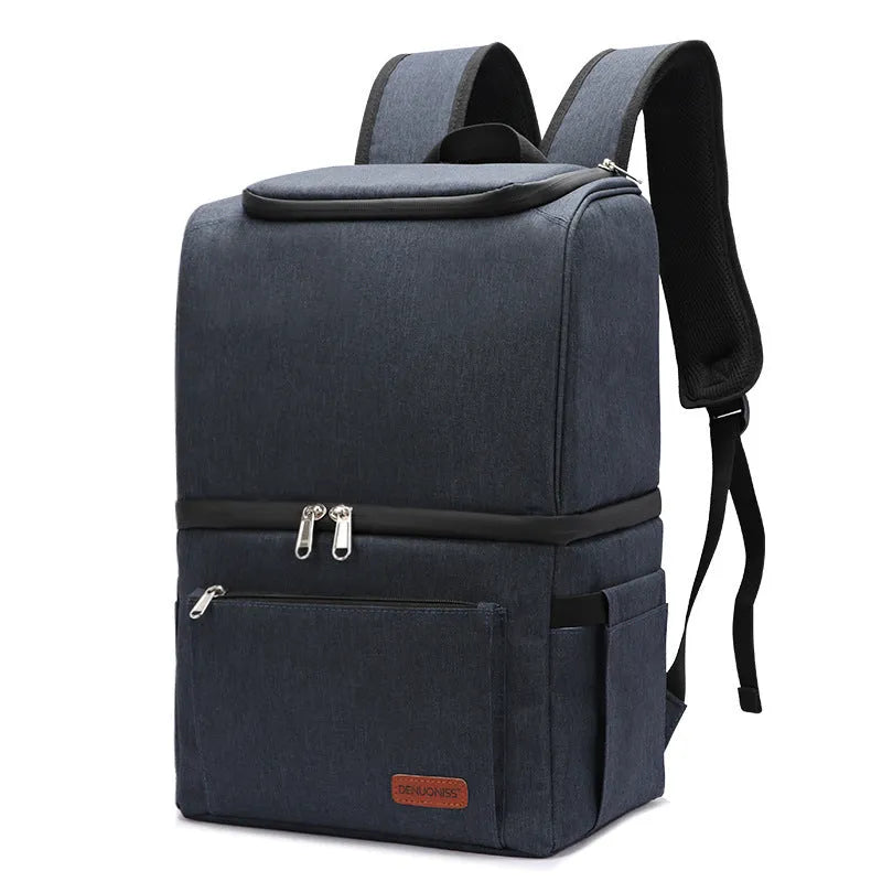 Double layer insulated waterproof backpack in Oxford cloth with 22L capacity for picnics