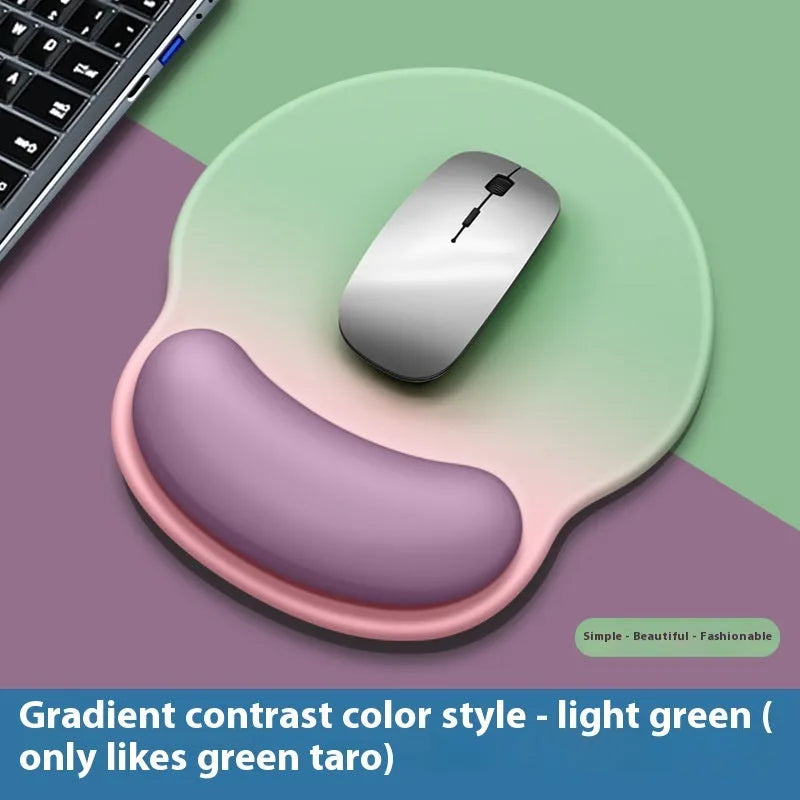 Gradient silicone wristband mouse mat with milk silk surface measuring 220mm by 250mm