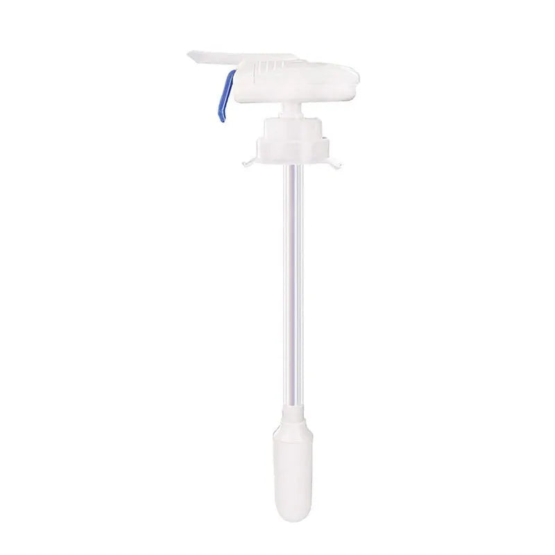 Electric pumping water device with silicone straw for milk and juice transfer with blue pressure handle