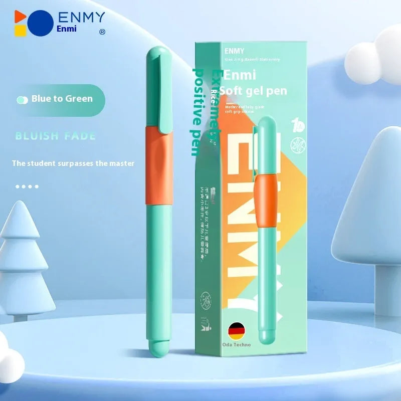 Student posture correction pen with plastic shell in blue, green, purple, and orange colour options
