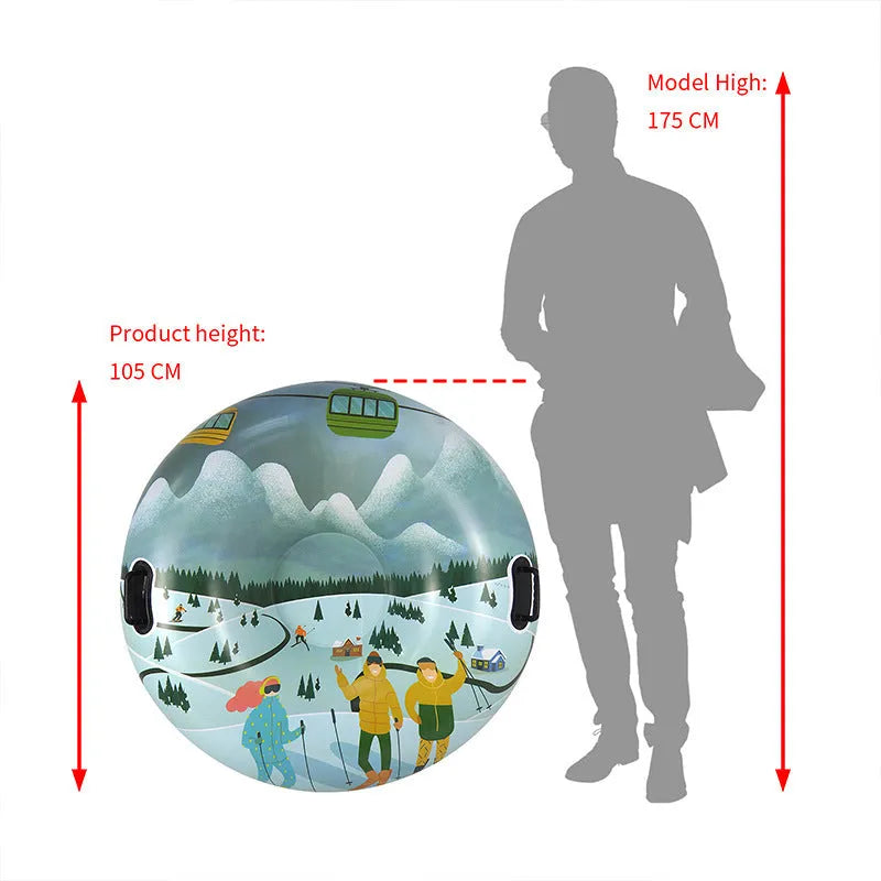 PVC Ski Ring for winter snow play with 29cm diameter in three colour options