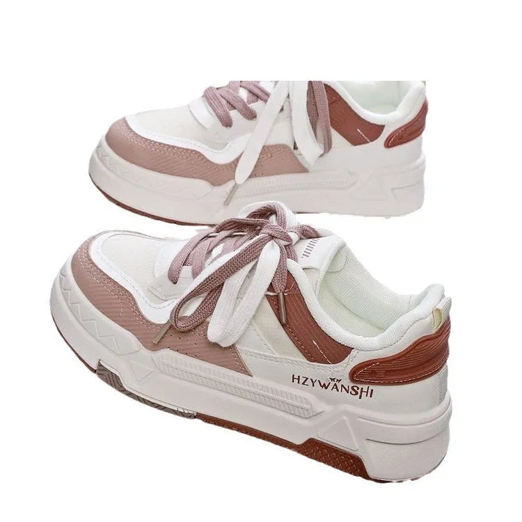 Children's height increasing board shoes with thick rubber sole and cross shoulder straps in beige, green, or red colours