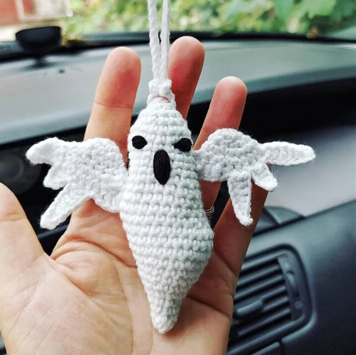 Plush hand-woven automobile hanging ornament in cartoon character designs
