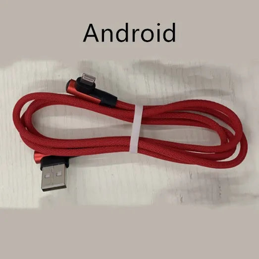 Denim braided fast charging USB cable with aluminium alloy connectors in black blue and red