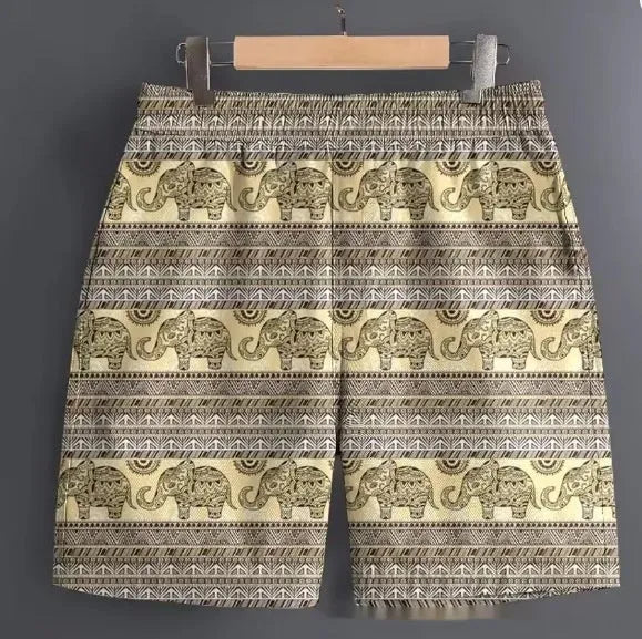 Men's lightweight polyester casual sports shorts available in multiple patterns and colours, sizes S to 5XL