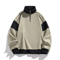 Men's hooded corduroy sweater with drop shoulder design and loose lapels in black colour
