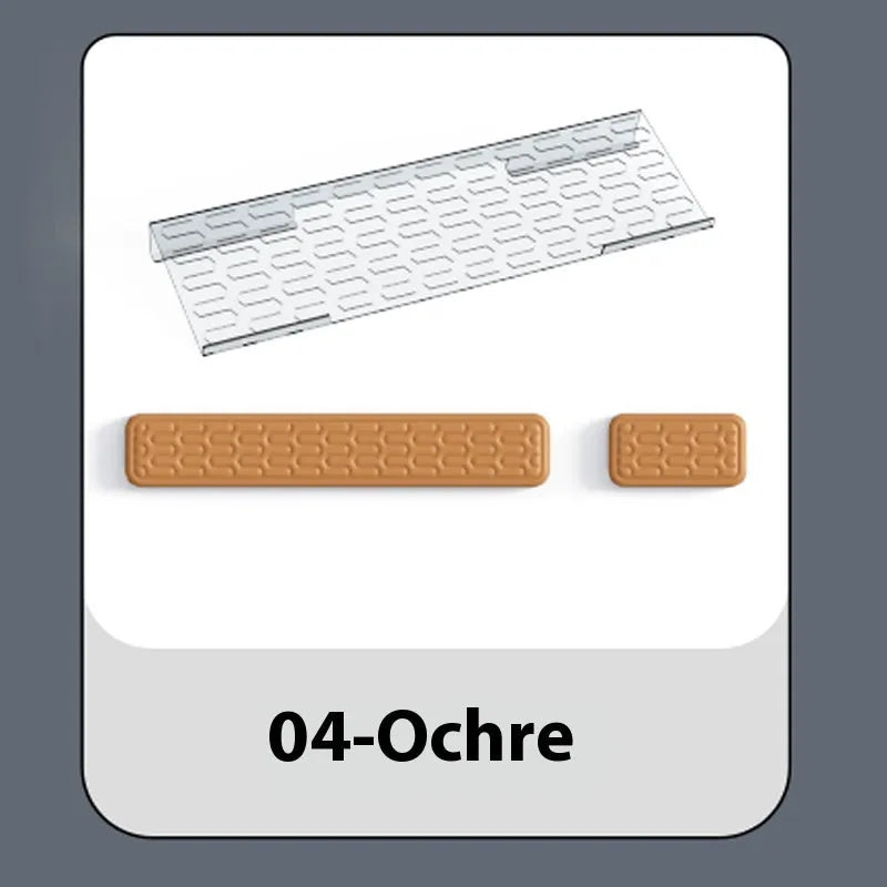 Double-sided keyboard and mouse pad with memory foam wrist strap in various colours