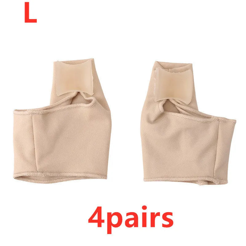Corrective bunion socks with silicone gel pad and toe separator in three sizes